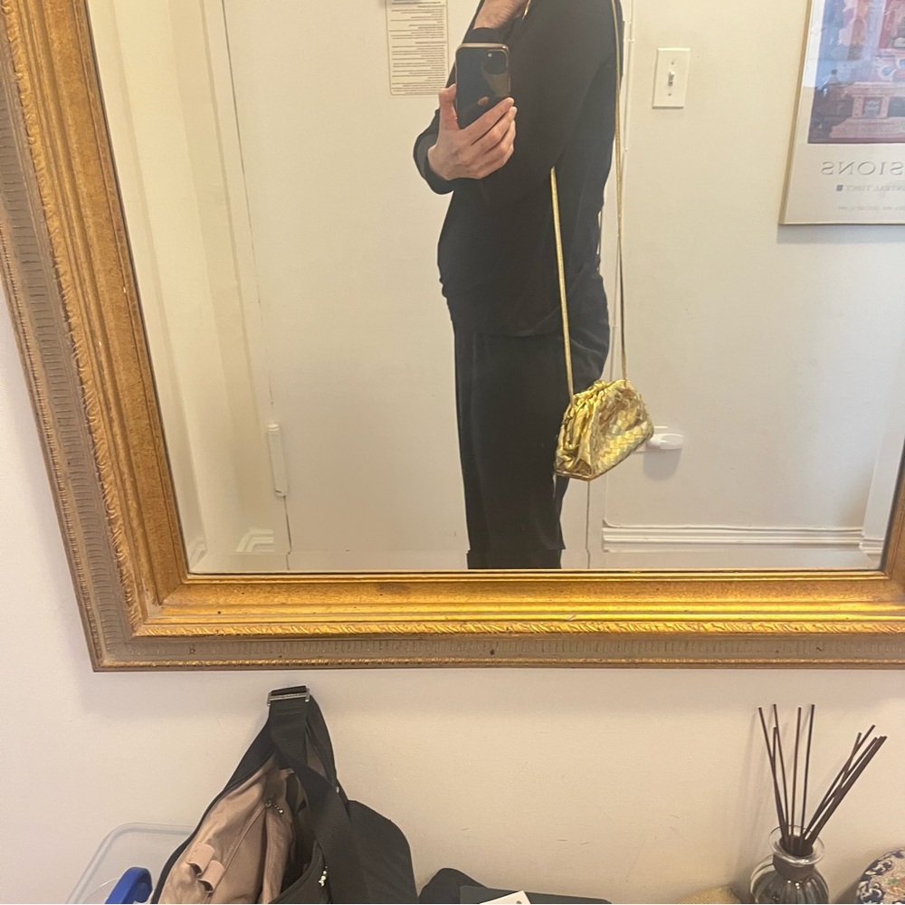 Metallic Gold Crossbody Pouch - Picture 4 of 15